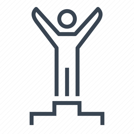 Podium, man, business, winner, first, place icon - Download on Iconfinder