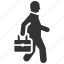 briefcase, businessman, going, office, bag, walking, move, person, way 