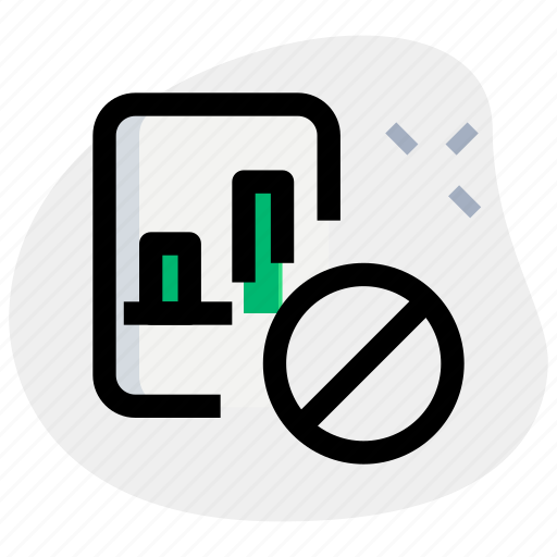 Bar, chart, paper, banned, business, performance icon - Download on Iconfinder