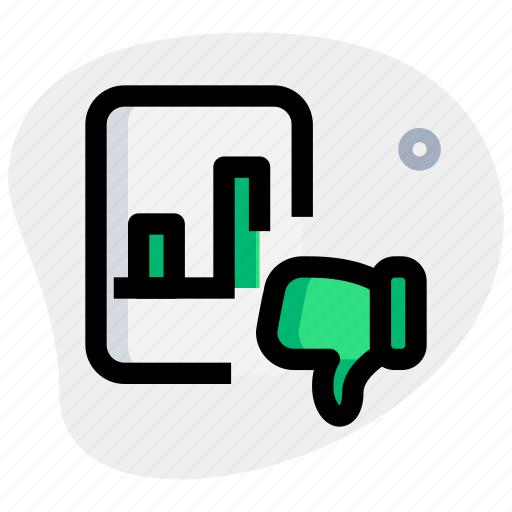 Bar, chart, paper, dislike, business, performance icon - Download on Iconfinder