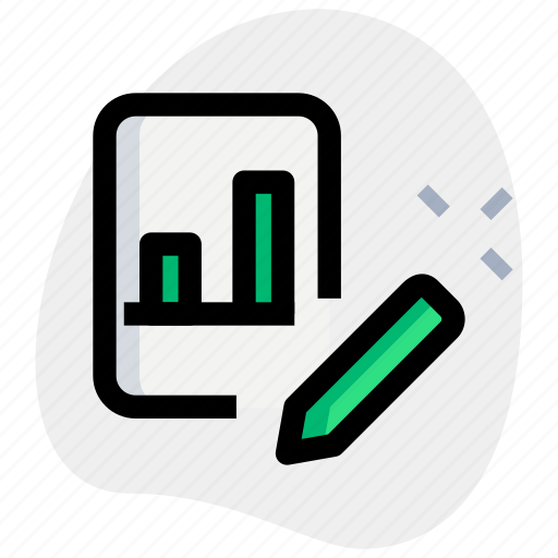 Bar, chart, paper, edit, business, performance icon - Download on Iconfinder
