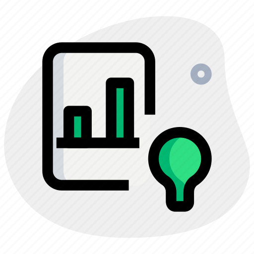 Bar, chart, paper, lamp, business, performance icon - Download on Iconfinder