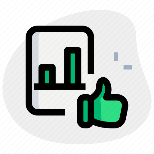 Bar, chart, paper, like, business, performance icon - Download on Iconfinder