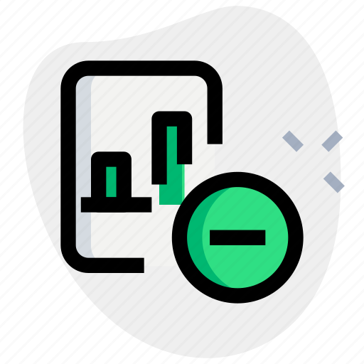 Bar, chart, paper, minus, business, performance icon - Download on Iconfinder