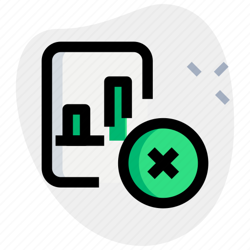 Bar, chart, paper, remove, business, performance icon - Download on Iconfinder