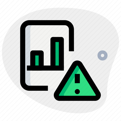 Bar, chart, paper, warning, business, performance icon - Download on Iconfinder