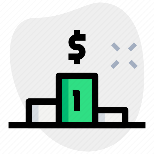 Dollar, podium, champion, business, performance icon - Download on Iconfinder