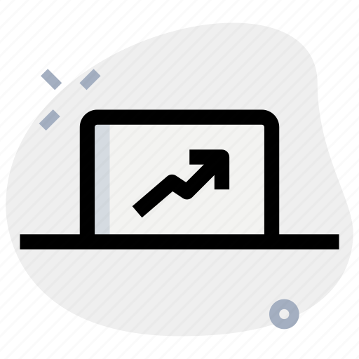 Laptop, chart, up, business, performance icon - Download on Iconfinder