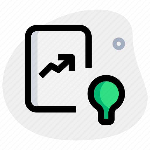 Chart, paper, lamp, business, performance icon - Download on Iconfinder