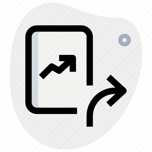 Chart, paper, turn, right, business, performance icon - Download on Iconfinder