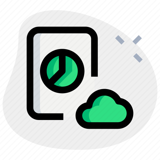 Pie, chart, paper, cloud, business, performance icon - Download on Iconfinder