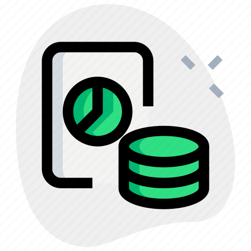 Pie, chart, paper, coin, business, performance icon - Download on Iconfinder