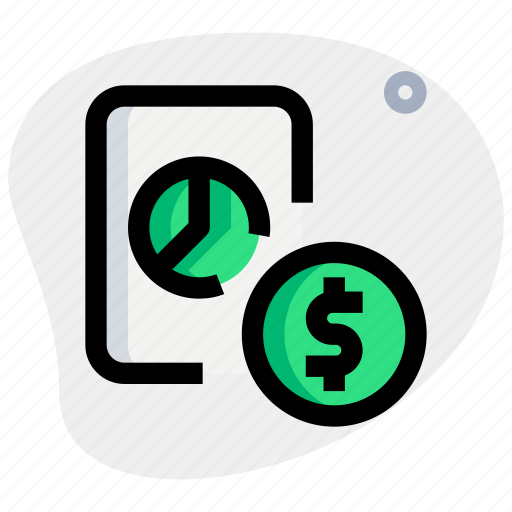 Pie, chart, paper, dollar, coin, business, performance icon - Download on Iconfinder