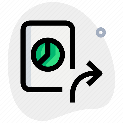 Pie, chart, paper, turn, right, business, performance icon - Download on Iconfinder