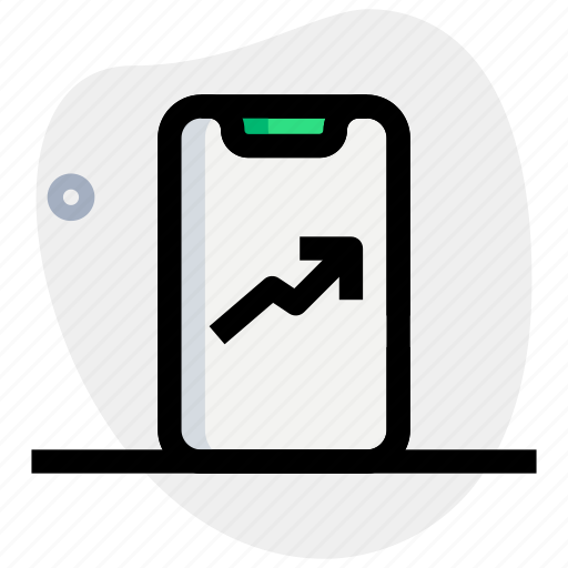 Smartphone, chart, up, business, performance icon - Download on Iconfinder