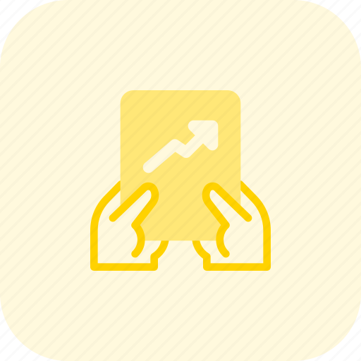 Holding, chart, paper, hands, business, performance icon - Download on Iconfinder