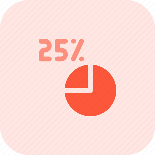 Twenty, five, percent, pie, chart, business, performance icon - Download on Iconfinder