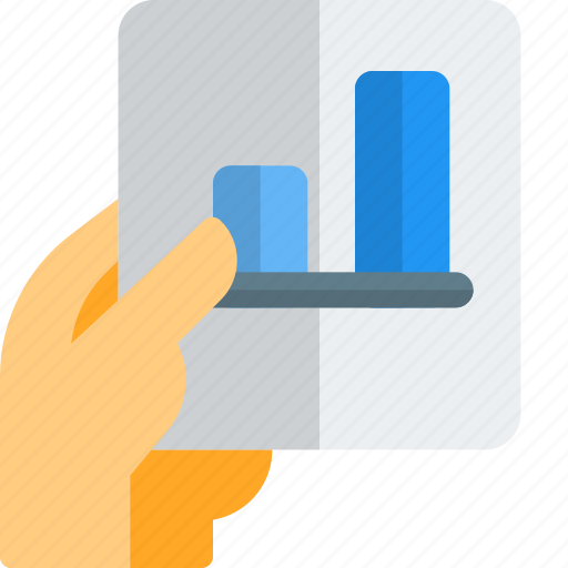 Holding, bar, chart, business, performance, money icon - Download on Iconfinder
