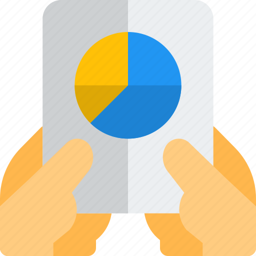 Holding, pie, chart, business, performance, money icon - Download on Iconfinder
