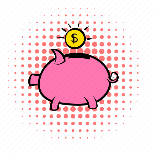 Bank, coin, comics, finance, money, piggy, saving icon - Download on Iconfinder