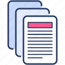 doc, documents, filing icon, paperwork, sheet, subsequent