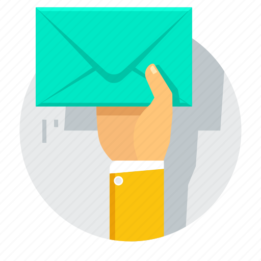 E-mail, email, hand, inbox, letter, mail icon - Download on Iconfinder
