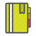 book, bookmark, checklist, file, notepad, notes, reminder