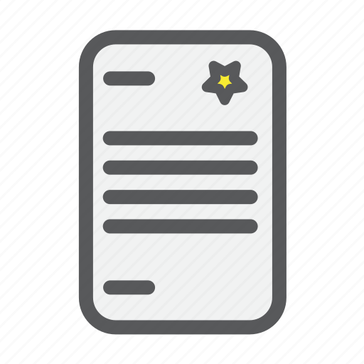 Checklist, file, list, paper, star icon - Download on Iconfinder