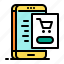 cart, device, mobile, shopping 