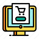 cart, computer, device, display, shopping