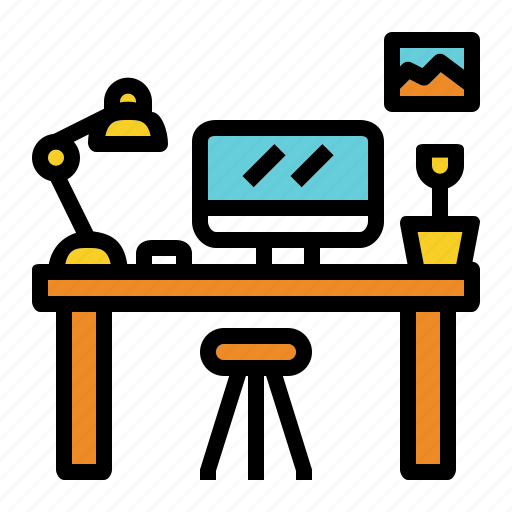 Computer, desk, life, office, work icon - Download on Iconfinder