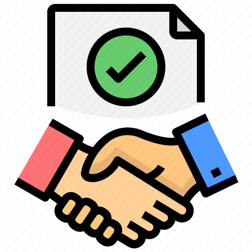 Agreement, accepted, handshake, deal, contract, negotiate icon - Download on Iconfinder