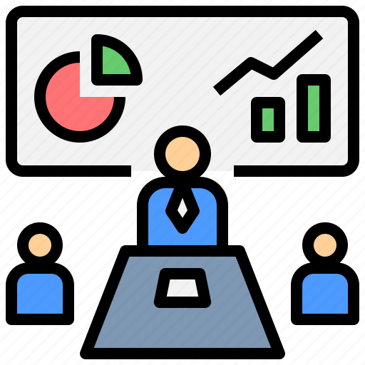 Presentation, skill, meeting, seminar, report, training, turnover icon - Download on Iconfinder