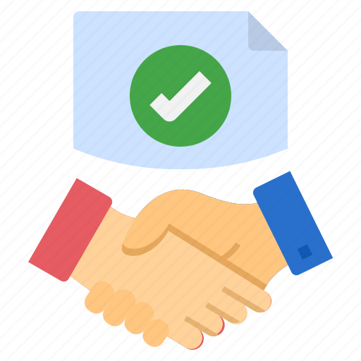 Agreement, accepted, handshake, deal, contract, negotiate icon - Download on Iconfinder