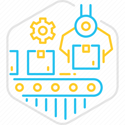 Factory, grea, machine, packeging, product, production, robot icon - Download on Iconfinder
