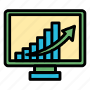 business, startup, monitor, growth, chart, display, graph