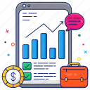 mobile analytics, data chart, infographic, statistics, stats
