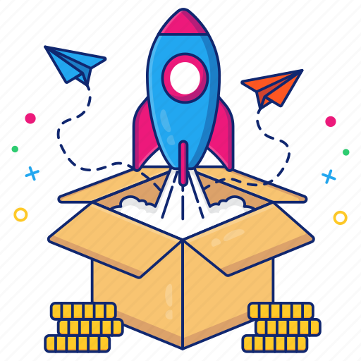 Launch box, startup box, commencement, initiation, mission icon - Download on Iconfinder