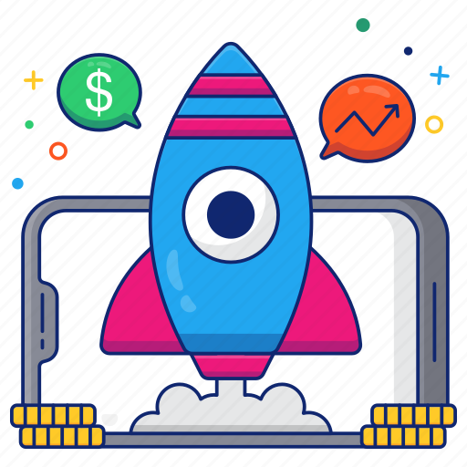 Mobile launch, mobile startup, commencement, initiation, mission icon - Download on Iconfinder