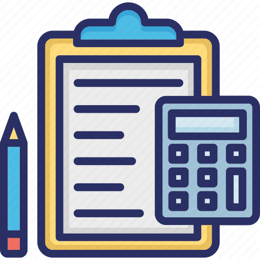 Account management, accounting, calculator, clipboard, pencil icon - Download on Iconfinder