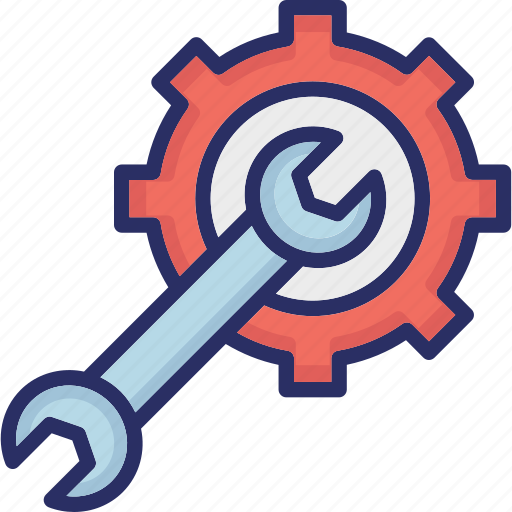 Cogwheel, maintenance, repair, spanner, technical tools icon - Download on Iconfinder