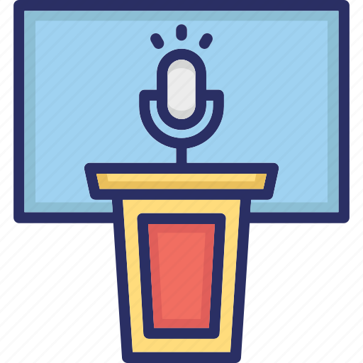 Conference, elections, forum, seminar, speech icon - Download on Iconfinder