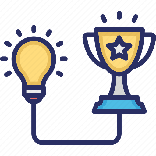 Bulb, execute, implementation results, performance, trophy icon - Download on Iconfinder