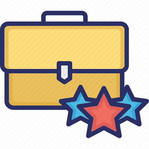 Briefcase, career, career advancement, promotion, stars icon - Download on Iconfinder