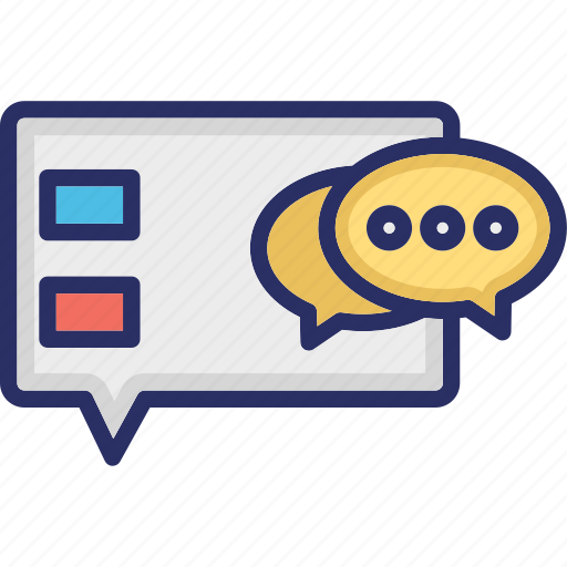 Chat bubble, communication, conversation, dialogue system, email icon - Download on Iconfinder
