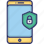 lock, mobile, privacy, protection, shield 