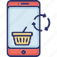 app, basket, mobile, shopping, transaction 