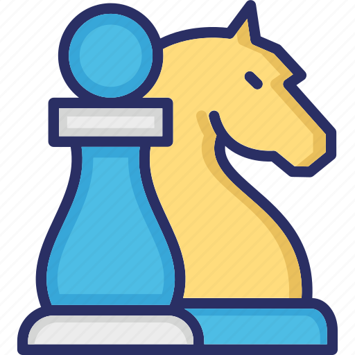 Chess knight, chess pawn, mastery, strategy, tactics icon - Download on Iconfinder