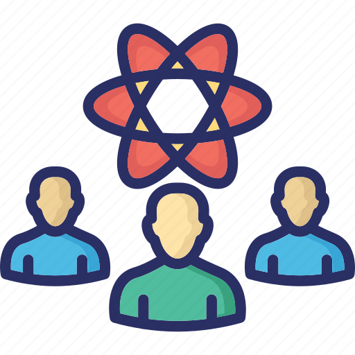 Atom, head, market research, mind, research group icon - Download on Iconfinder