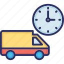 delivery, delivery time, schedule, van, vehicle